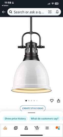 New Golden Lighting Item: 3604-S BLK DUNCAN PENDANT , WITH A ROD MATTE BLACK WITH WHITE SHADE CEILING, LIGHT FIXTURE PENDANT LIGHT