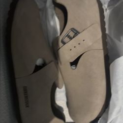 Birkenstock London Suede Leather - Taupe Size 38