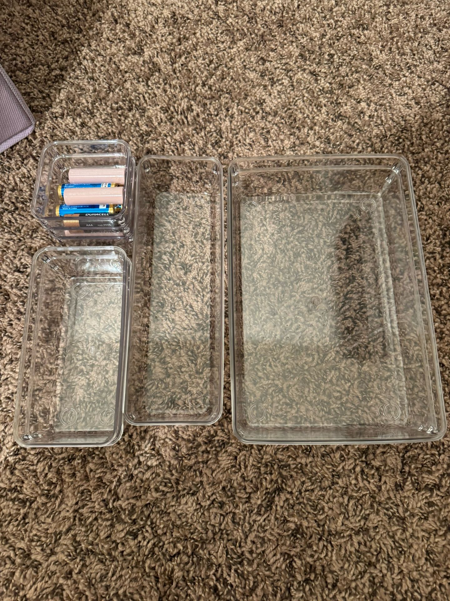 Acrylic Storage Organizers With Some New Batteries