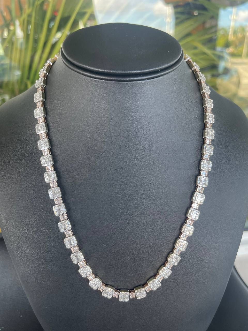 14k solid white and rose gold Chain