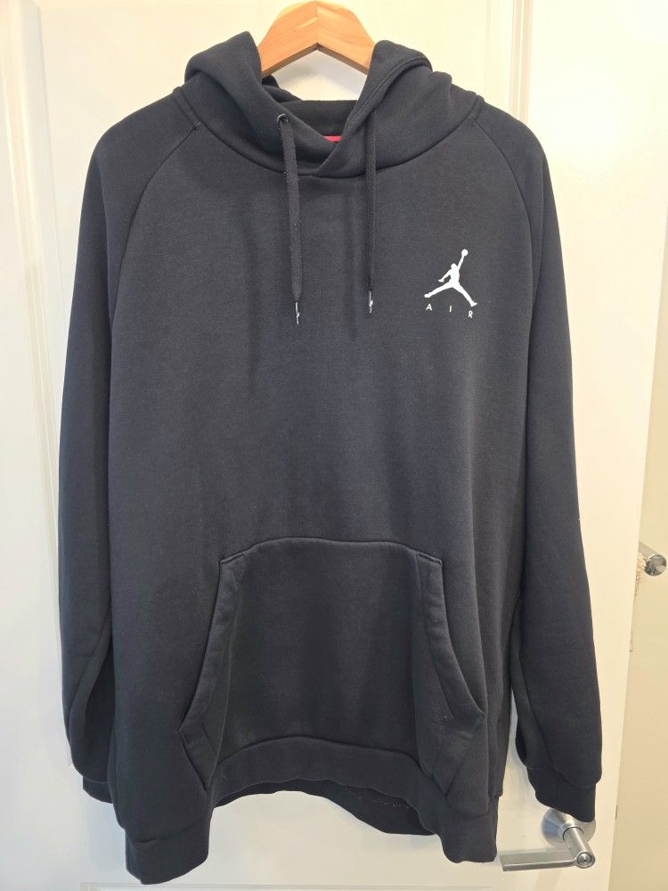 Nike Air Jordan Hoodie Mens XL Black Jumpman Pullover Classic Fleece Sweatshirt