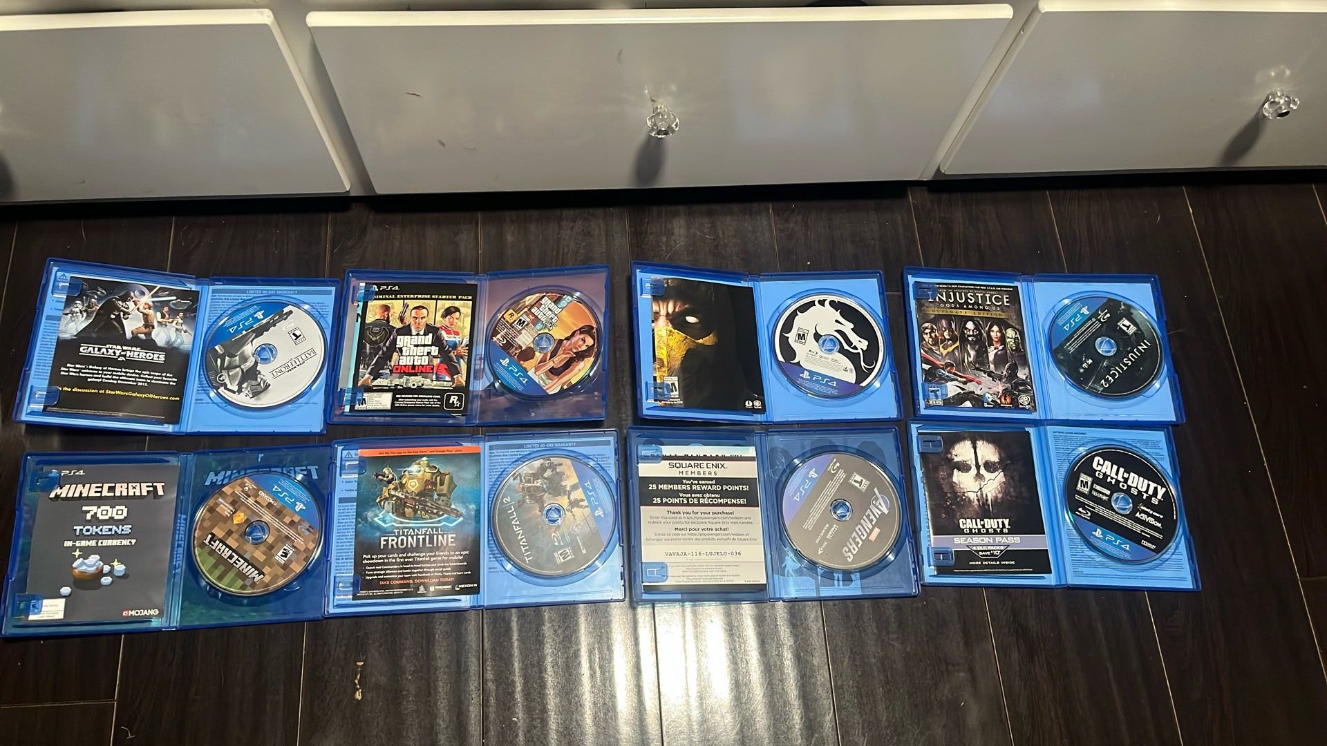 PS4 Games Good Condition 20 For All Minecraft Call Of Duty Ghosts Injustice 2 Mortal Kombat Battle Front 