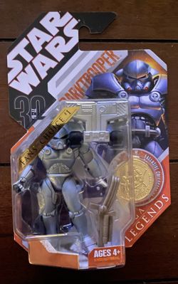 Star Wars Saga Legends Dark Trooper 3.75" Action Figure Fans Choice Hasbro Coin