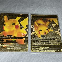 Pokemon Gold Foil Fan Art Cards 