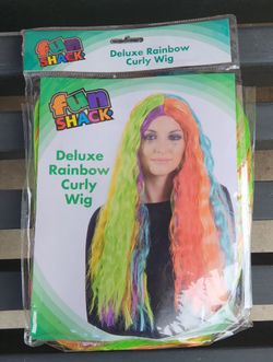 Wig Deluxe Rainbow Curly 
