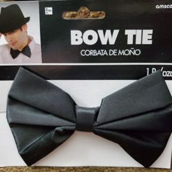 Black Halloween Costume Bow Tie 