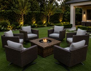 Patio furniture set with Fire pit