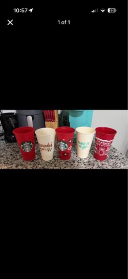 Starbucks Reusable Plastic Cups Set of 5