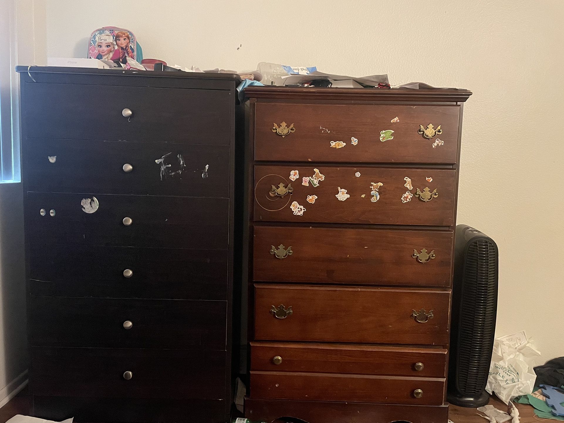 Bunch Of Wood And Plastic Drawers