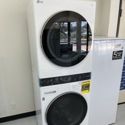 LG WashTower 🔥 Brand New Washer Dryer Set White Stack With Warranty 