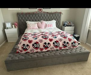 King size bed frame and storage