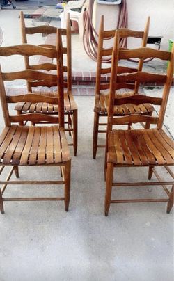 Four Dining Chairs Mid Century