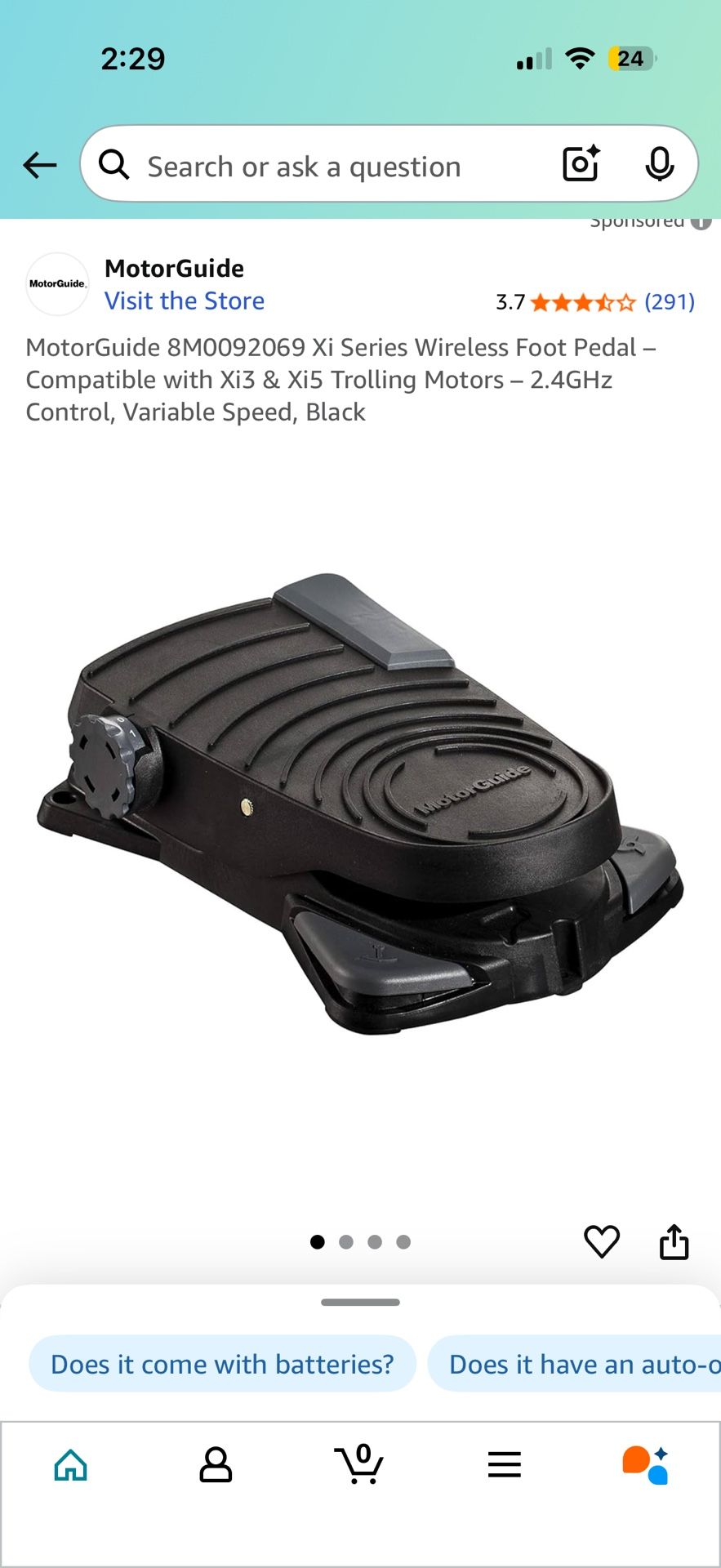 Wireless Foot Pedal For Boats MotorGuide 8M0092069 Xi Series