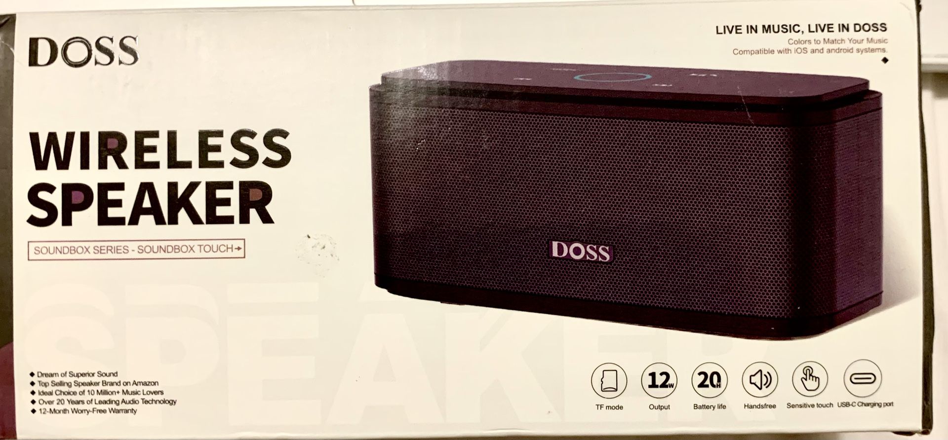 Sound Bot 12 Watt Wireless Bluetooth Speaker - New