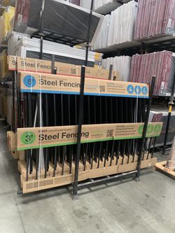 Steel fencing for pool, yard, garden, etc