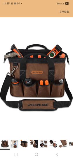 17-Pockets Electrician Tool Bag, 14" Portable tool bag,