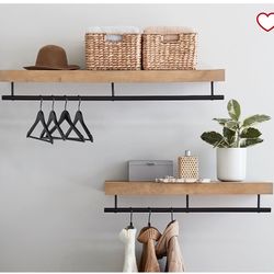 Laundry/Closet Shelf W/Rail