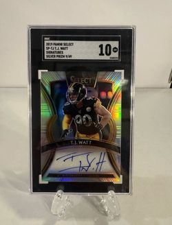 2019 Panini Select - Signatures T.J. Watt #SP-TJ Silver Prizm /49 🔥SGC 10🔥