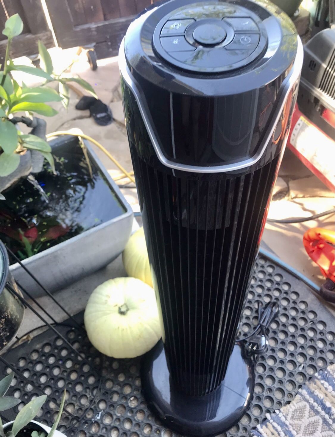 Black Oscillating Tower Fan 