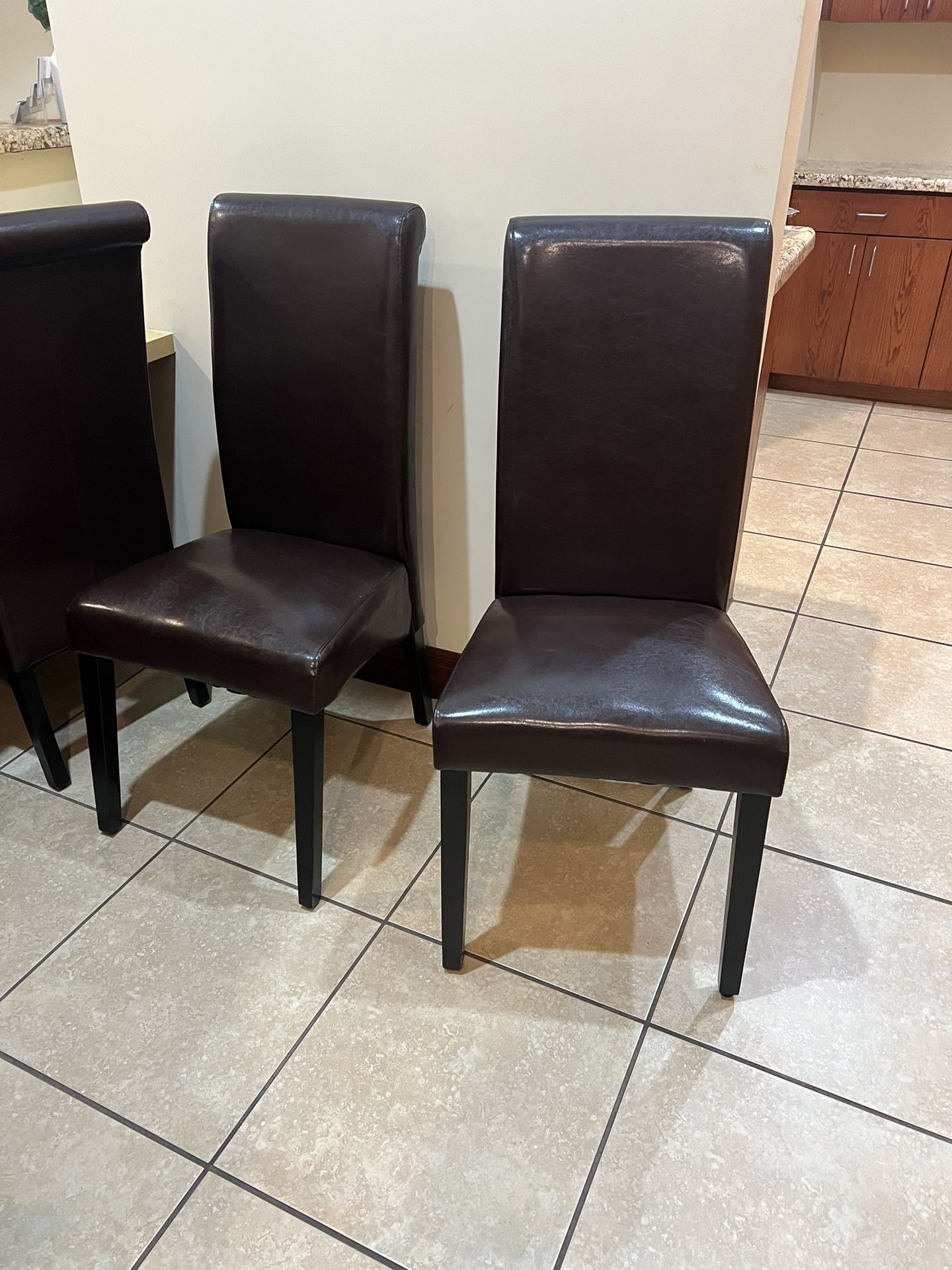Standard High Back Leather Dining Chairs