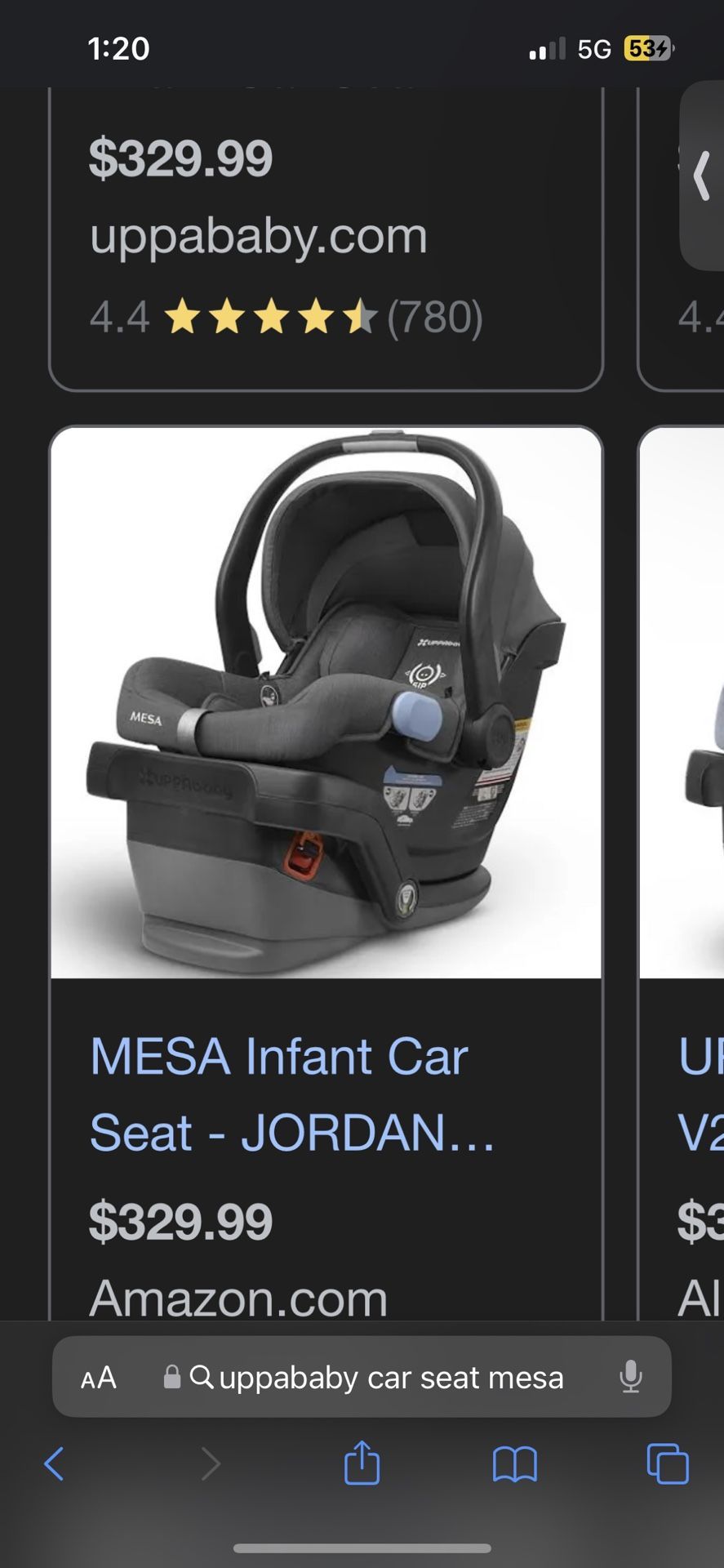 MESA UPPABABY INFANT CAR SEAT