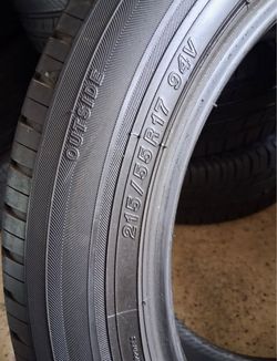 215/55R17 Set of 4 Tires, YOKOHAMA YK-GTX, No Patches