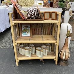 Vintage Wicker Shelves - One Left