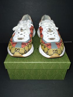 Gucci Rhyton GG Multicolor Sneakers Sz 12 With Box.