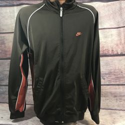 NIke jacket mens large athletic track brown orange