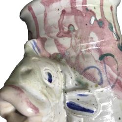 COASTAL POTTERY FISH MUG UNIQUE 3D 