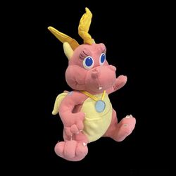 Playskool Hasbro Dragon Tales Cassie Pink Dinosaur Plush Doll Toy 1999 9”