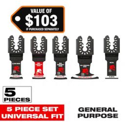DIABLO Universal Fit Wood and Metal Bi-Metal & Carbide Oscillating Blade Set (5-Piece)=Tools-968