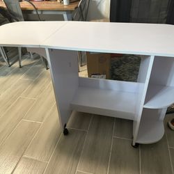 Craft/ Sewing Table With Expandable Table 