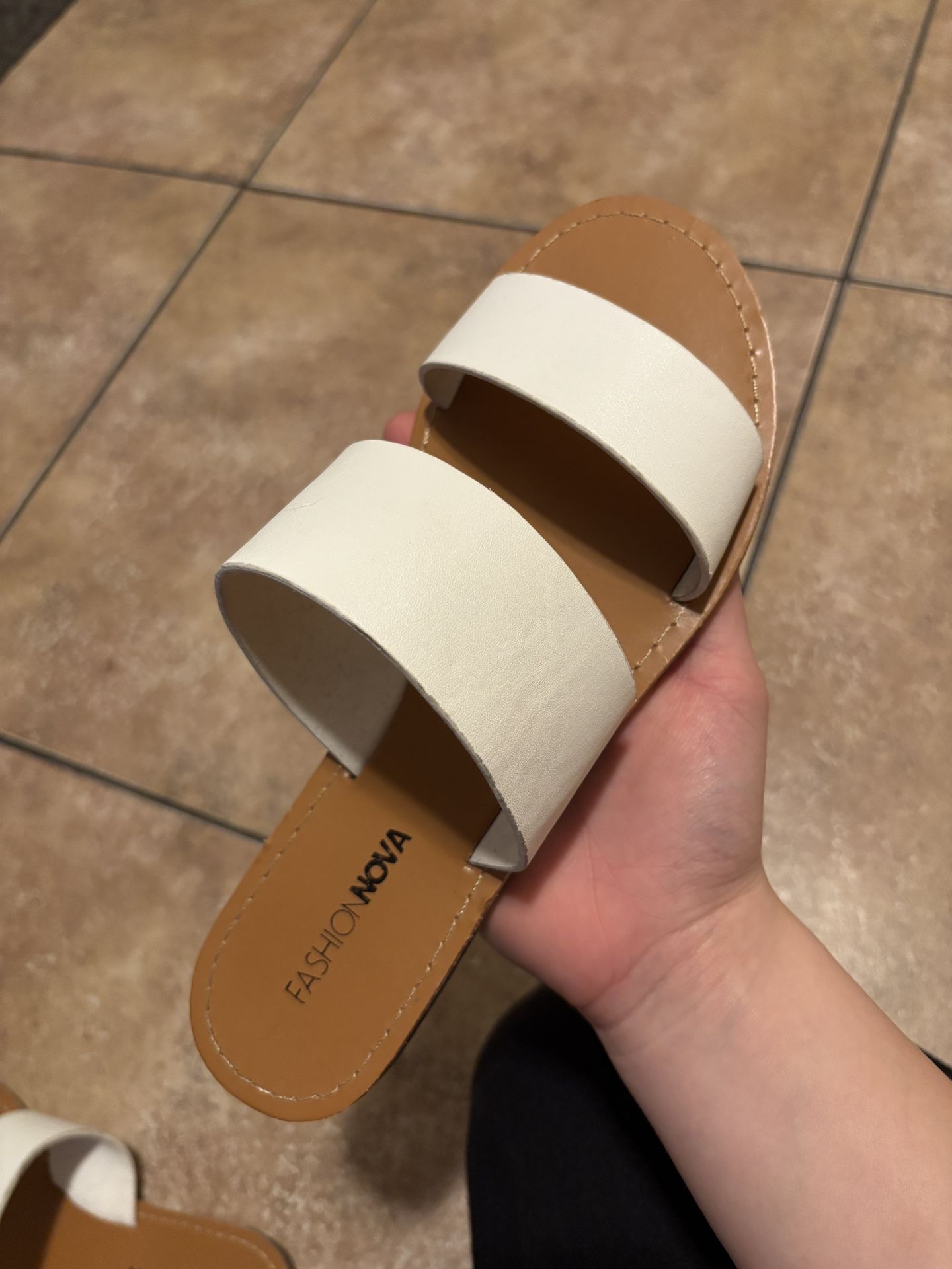 Fashion Nova White Sandals