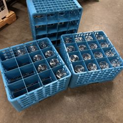 Riedel Bordeaux Glasses & Carlisle Dishwasher Racks