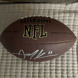 Julien Edelman signed football with COA