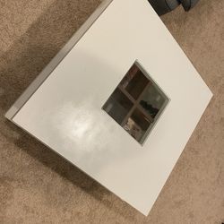 Square Coffee Table With Glass Center
