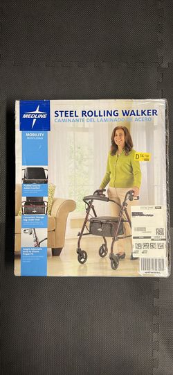 Medline Steel Rolling Walker NEW