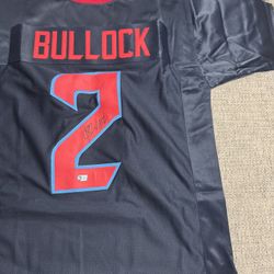 Calen Bullock Signed Autograph Custom Jersey- Metabilia Coa- Houston Texans