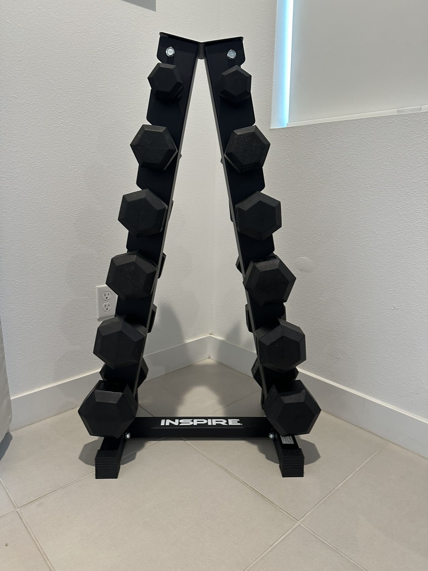 Inspire Dumbbell/Weights Vertical Rack (Dumbbells Included)