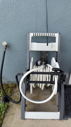 Suncast Hose Reel Cart with Garden Hoses – $80