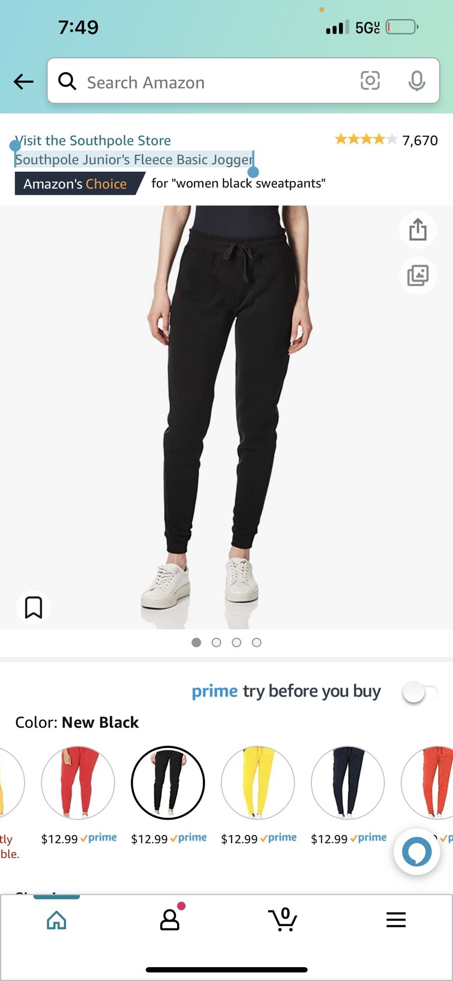 Southpole Junior's Fleece Basic Jogger