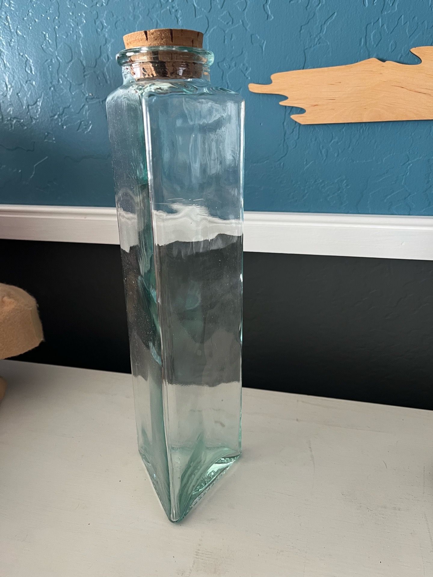 Decorative Glass Bottle / Decorative Bottle / Decorative Triangular Bottle