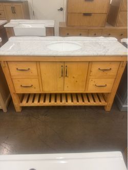 55” Solid Wood Bathroom vanity