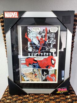 "New"Marvel Spiderman ft Venom Pop Creations Comic Edition Framed Art