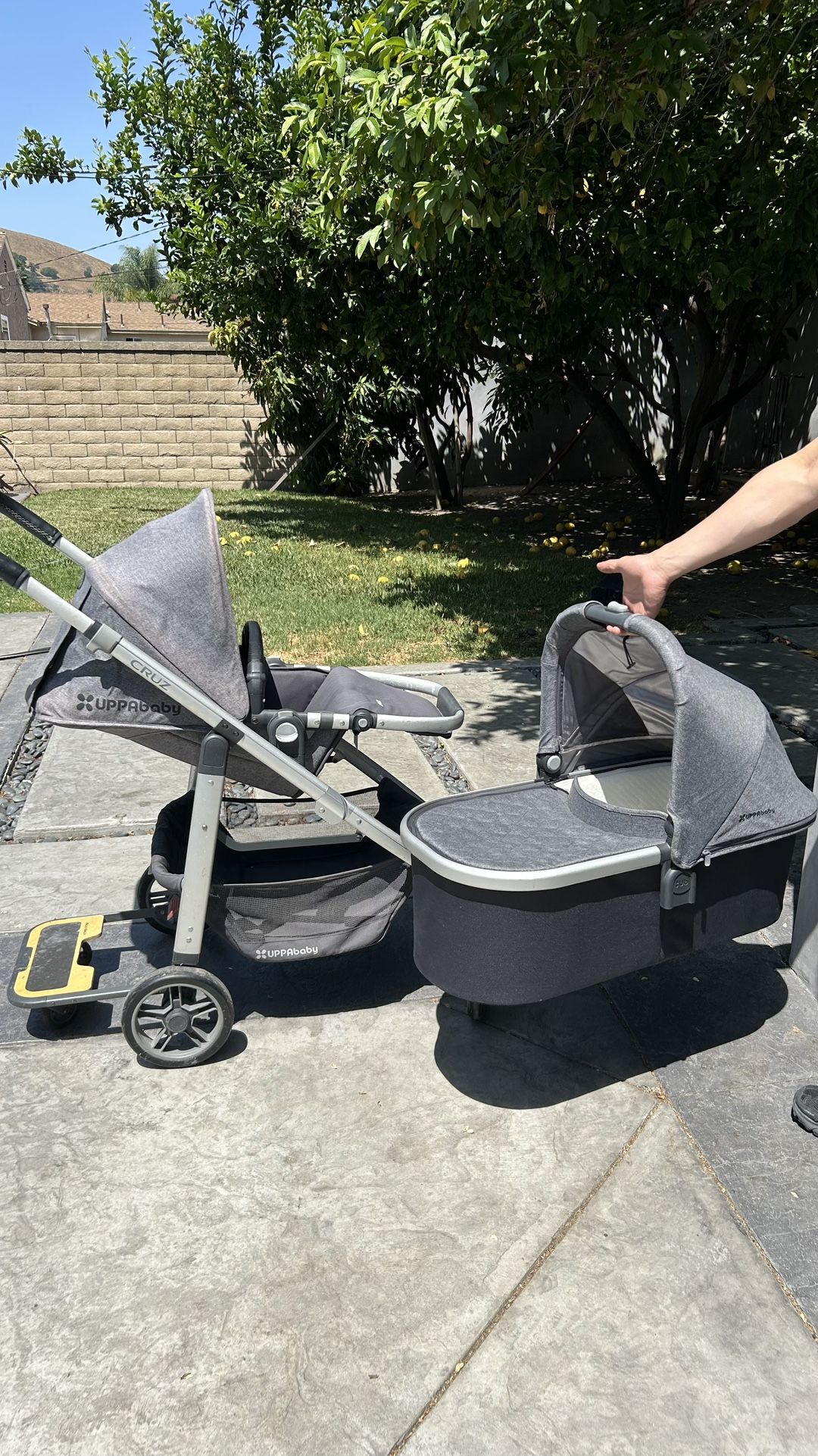 Uppababy Cruze with Piggyback & Bassinet