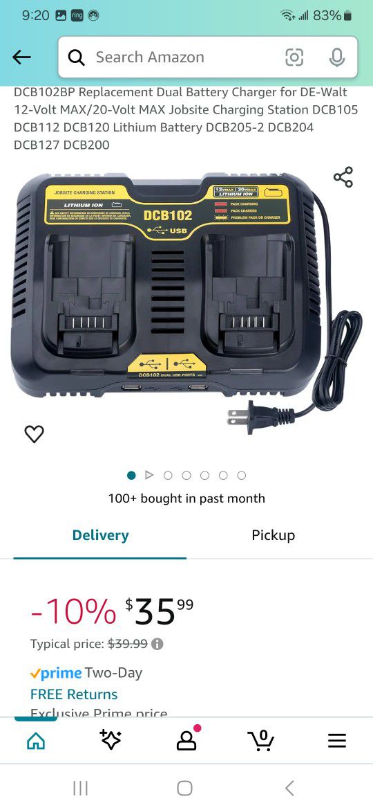 Charger And Batteries For Dewalt 