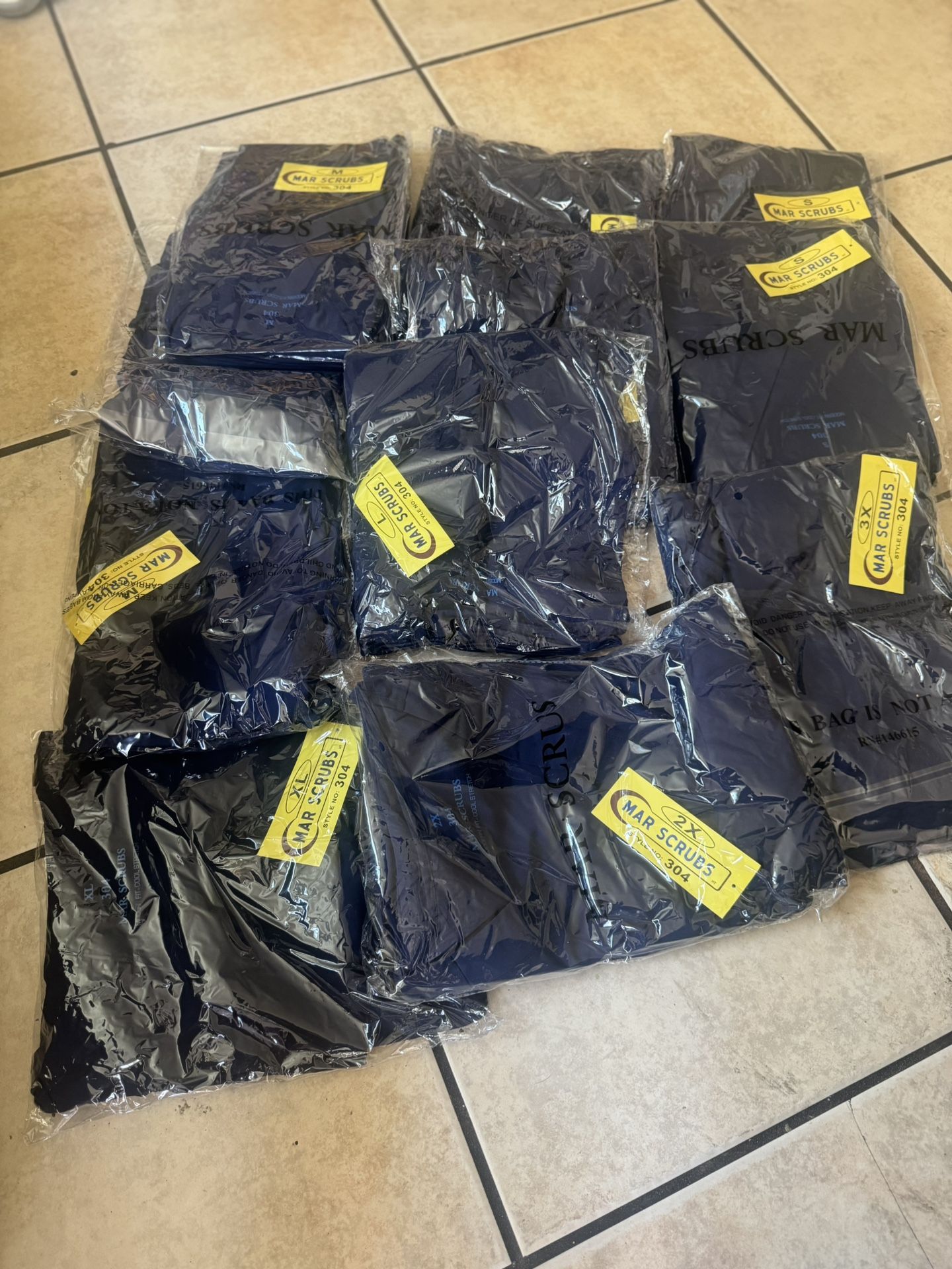 MAR SCRUBS (Navy Blue Stretch Material)