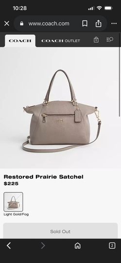 Authentic Coach Taupe Prairie Satchel