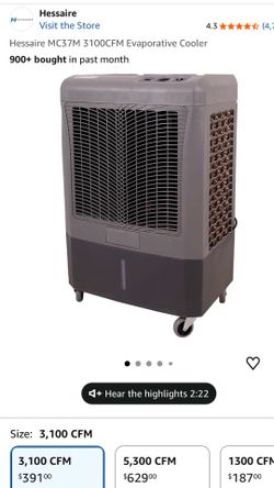Evaporative Cooler 3100 CFM USED